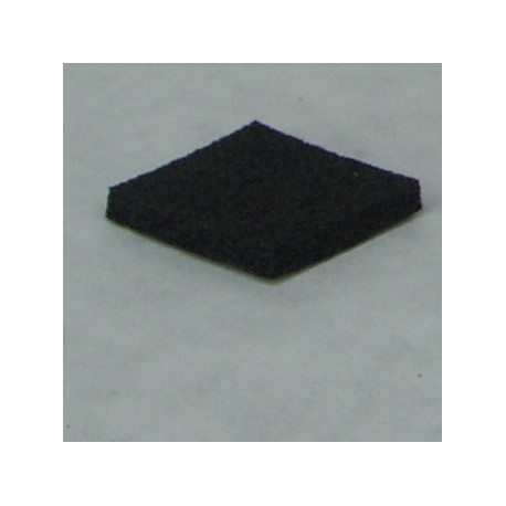 Carrés caoutchouc adhésif 20 x 20 x 4 mm - Deltech