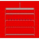 Barre porte embouts diam 2 à 4 en quinquonce 2 faces, 18 plots avec pas de 50 mm
