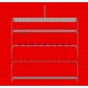 Barre porte embouts diam 2 à 4 en quinquonce 2 faces, 18 plots avec pas de 50 mm