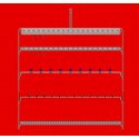 Barre porte embouts diam 2 à 4 en quinquonce 2 faces, 18 plots avec pas de 50 mm