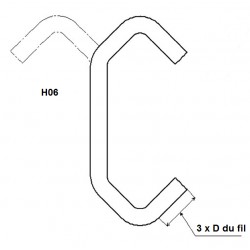 Hooks Type H06 8mm at 12mm