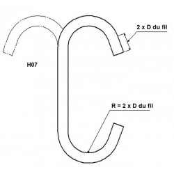 Crochets Type H07 8mm à 12mm