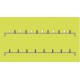 Barre porte embouts diam 3 à 6 en quinquonce 2 faces, 18 plots avec pas de 50 mm