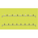 Barre porte embouts diam 3 à 6 en quinquonce 1 faces 12 plots avec pas de 77 mm